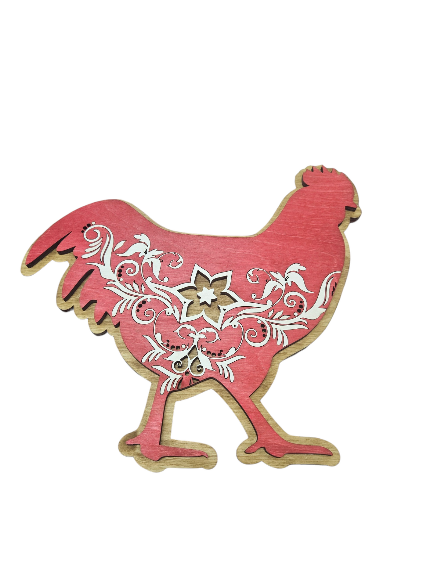 Chickens, Happy Hen with Inlays