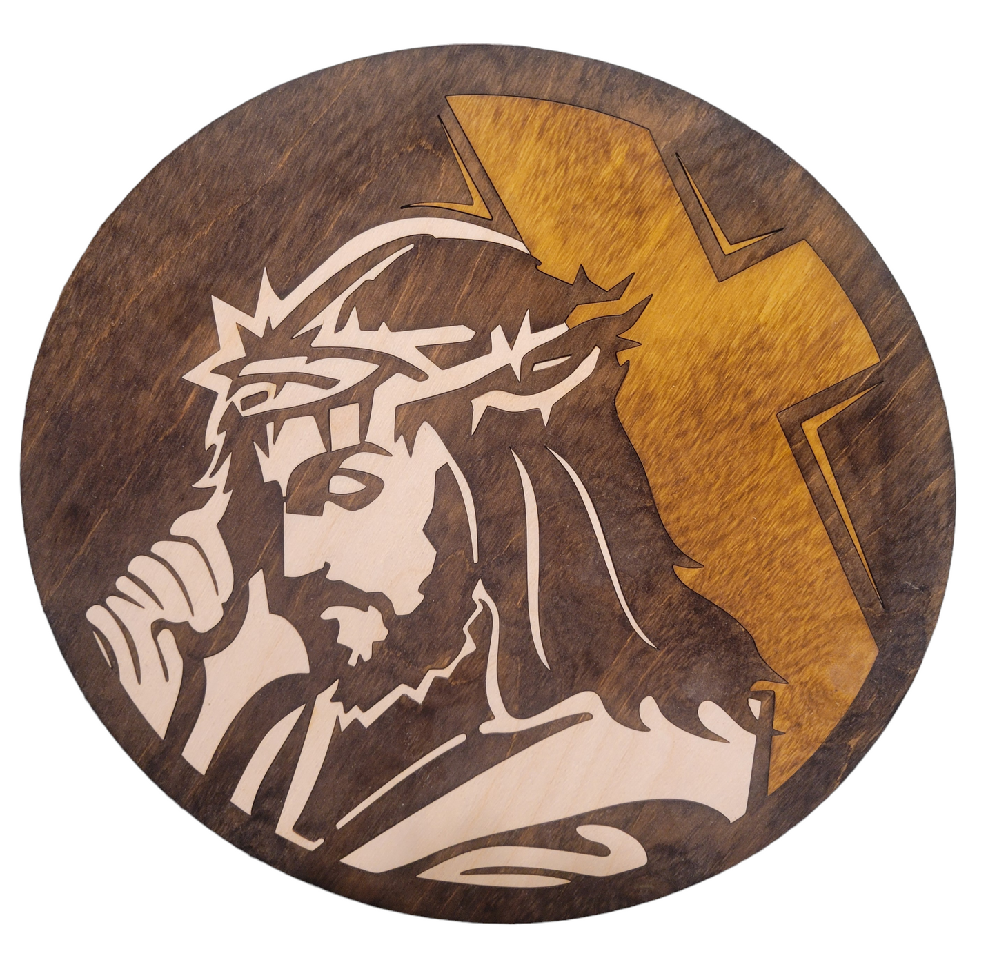 Christian, Bearing Our Cross Inlay 12" Round